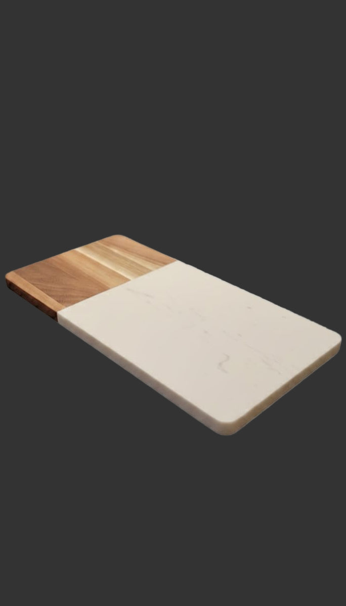 Marble acacia wood cutting board